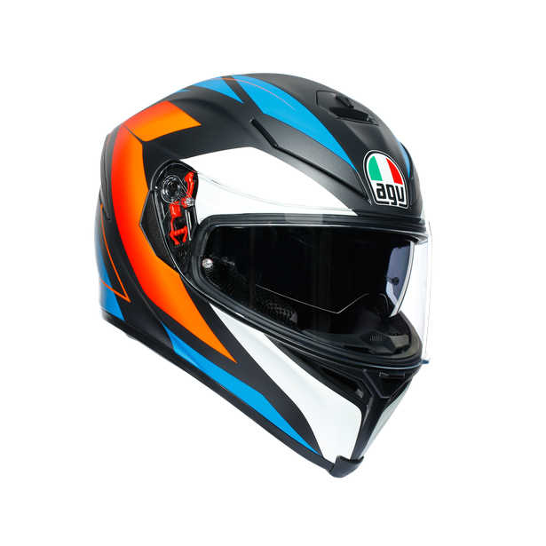 Шлем  AGV  K5 S CORE MATT BLACK/BLUE/ORANGE
