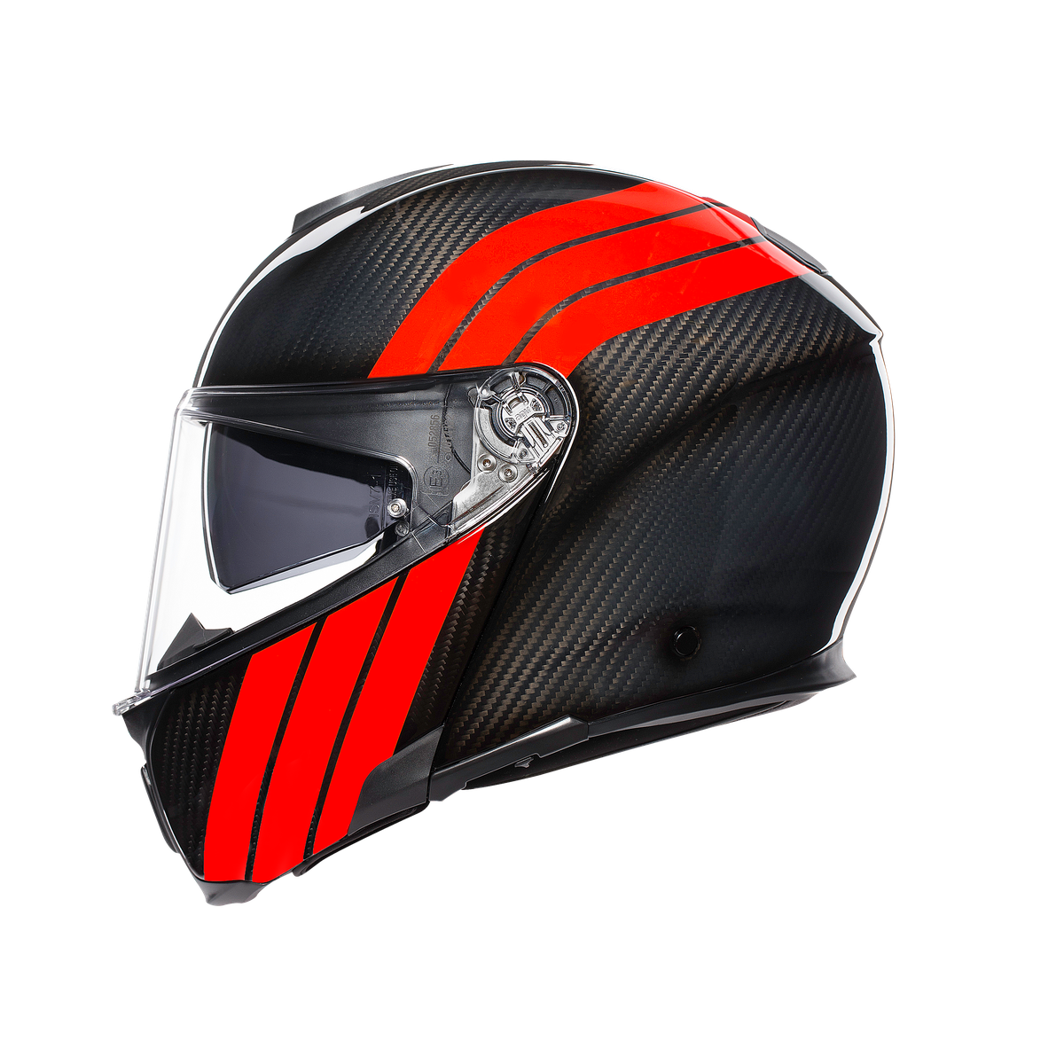 Шлем  AGV  SPORTMODULAR STRIPES CARBON/RED