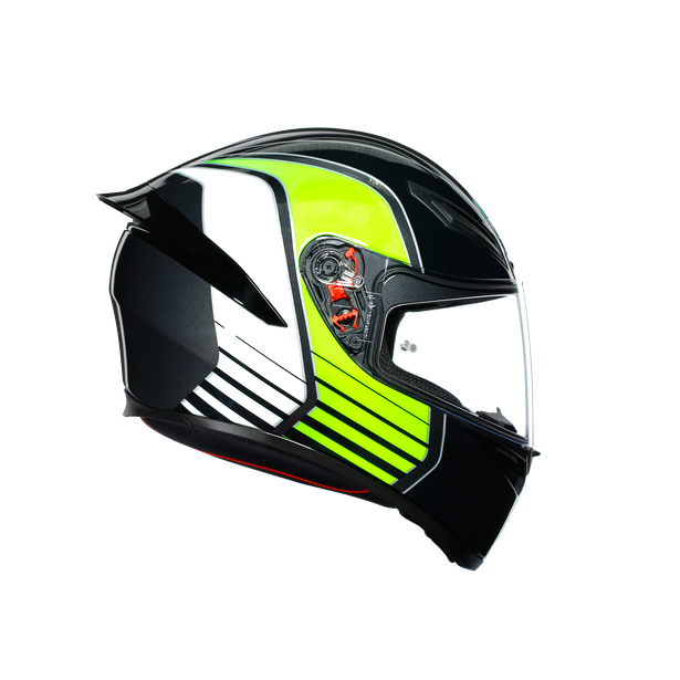 Шлем  AGV  K1 POWER GUNMETAL/WHITE/GREEN