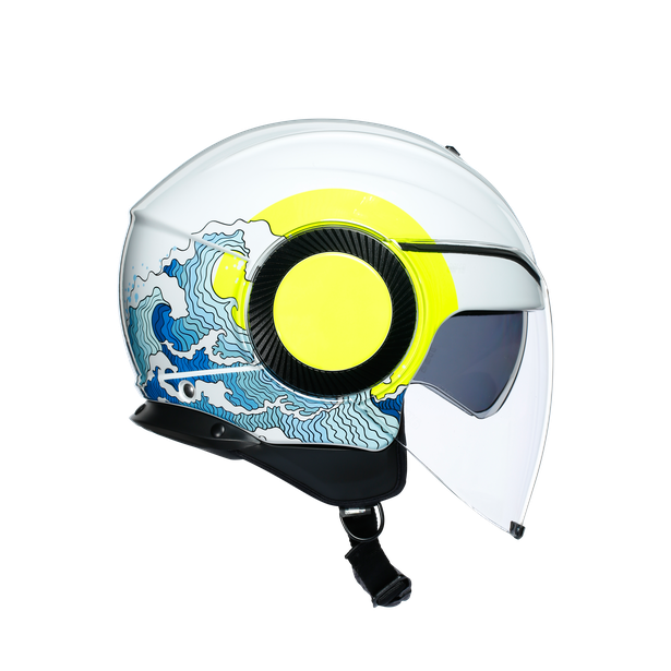 Шлем  AGV  ORBYT SUNSET WHITE/YELLOW FLUO