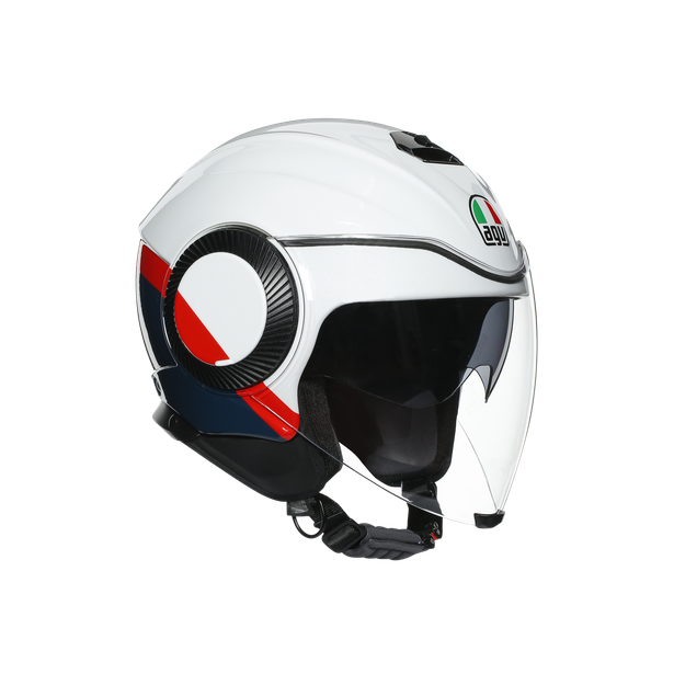 Шлем  AGV  ORBYT BLOCK PEARL WHITE/EBONY/RED FL