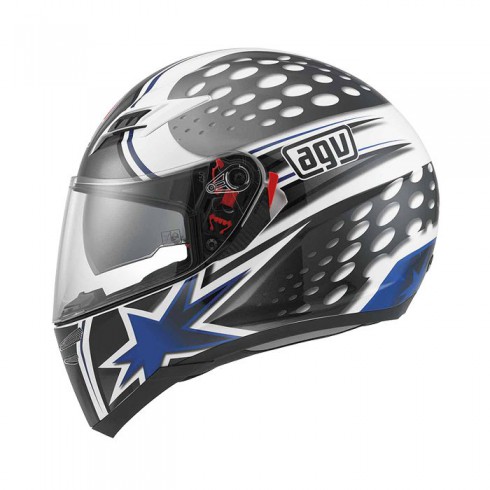 Шлем AGV SKYLINE - PSYCO WHITE/GUN METAL/BLUE