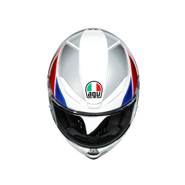 Шлем  AGV  K6 HYPHEN WHITE/RED/BLUE