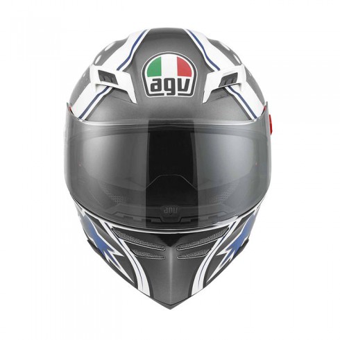 Шлем AGV SKYLINE - PSYCO WHITE/GUN METAL/BLUE