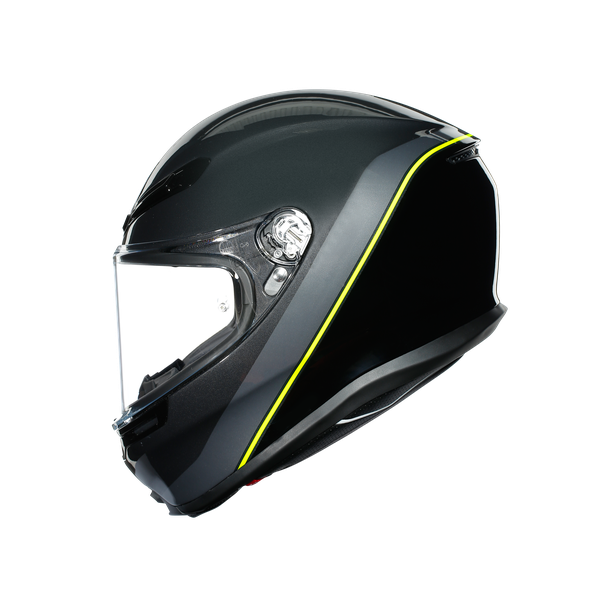 Шлем  AGV  K6 MINIMAL GUNMET/BLACK/YELLOW FL