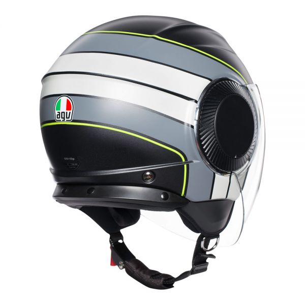 Шлем  AGV  ORBYT BRERA MATT BLACK/GREY/YELLOW F