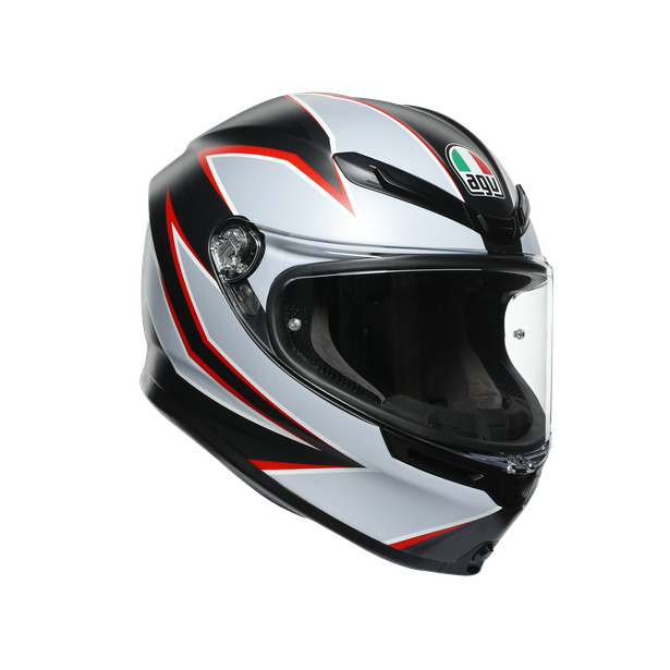 Шлем  AGV  K6 FLASH MATT BLACK/GREY/RED