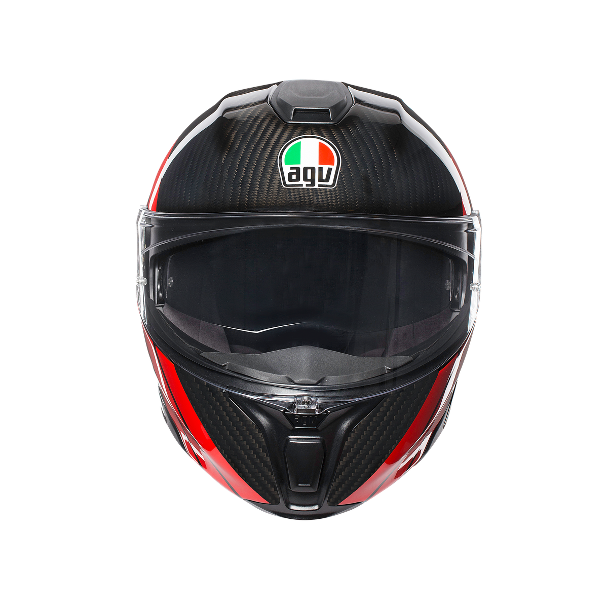 Шлем  AGV  SPORTMODULAR STRIPES CARBON/RED