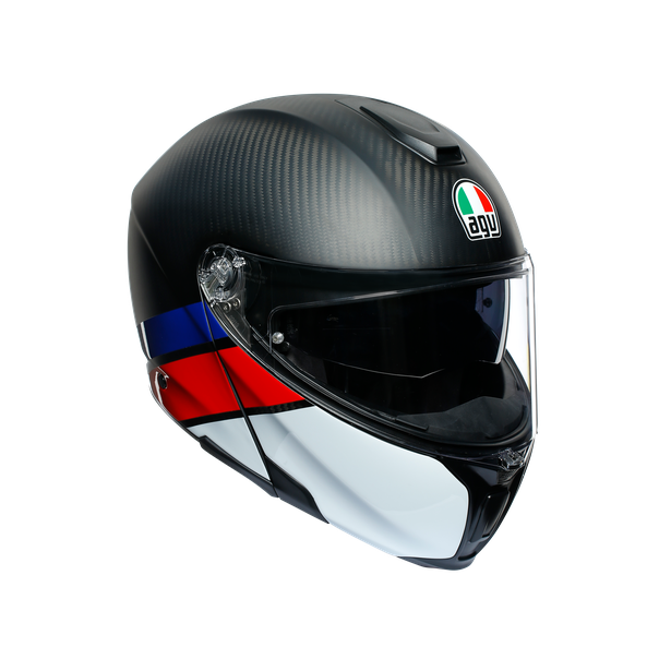 Шлем  AGV  SPORTMODULAR LAYER CARBON/RED/WHITE