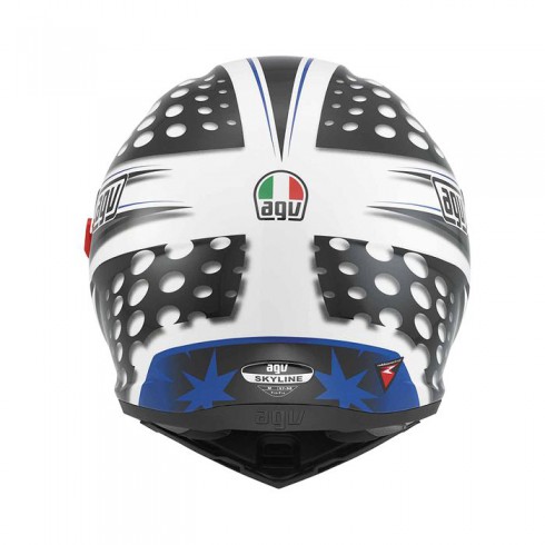 Шлем AGV SKYLINE - PSYCO WHITE/GUN METAL/BLUE