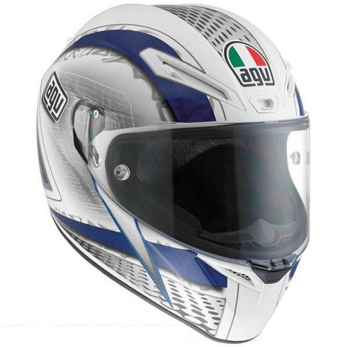 Шлем  AGV  GT VELOCE MULTICYBORG WHITE/BLACK/BLUE